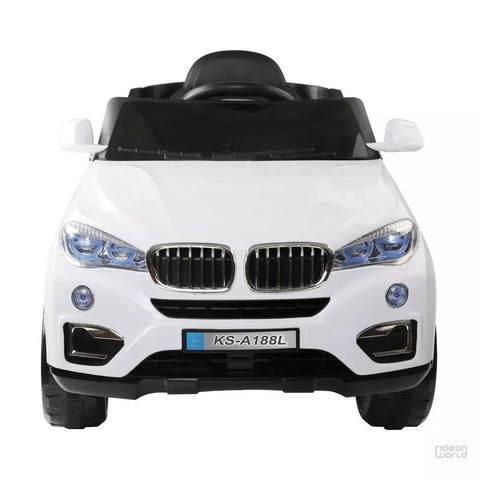 BMW WHITE KIDS Kids Ride On Car - White