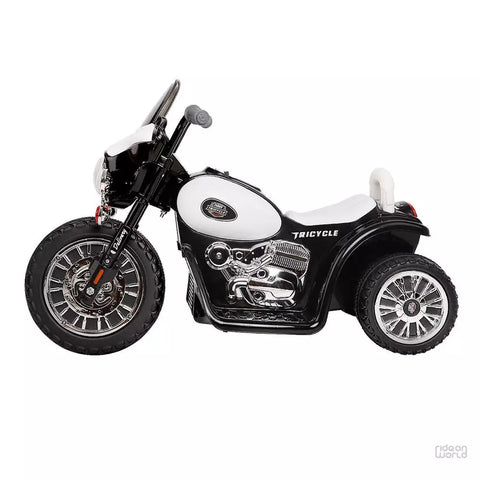 ROW KIDS Kids Ride On Motorbike Motorcycle Toys Black White