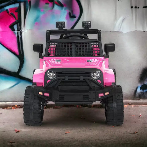 Jeep Inspired Kids Ride On Car with Remote Control | Pink