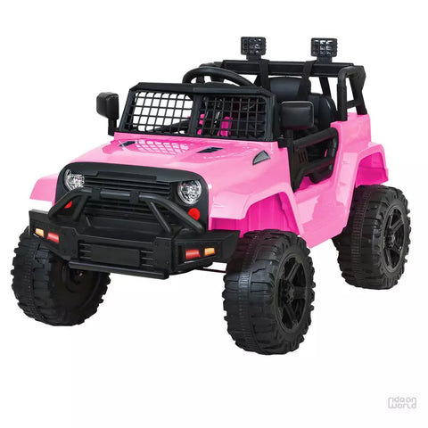 ROW KIDS Kids Ride On Car Electric 12V Car Toys Jeep Battery Remote Control Pink