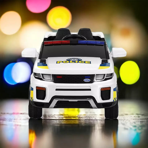 Range Rover Police Inspired Kids Ride On Car | White - KIDS